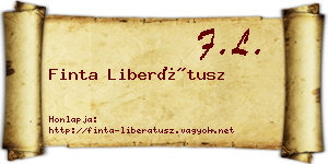 Finta Liberátusz névjegykártya